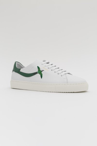 White / Kale Green Axel Arigato Clean 90 Stripe B Bird Sneakers Canada | CA6654-20