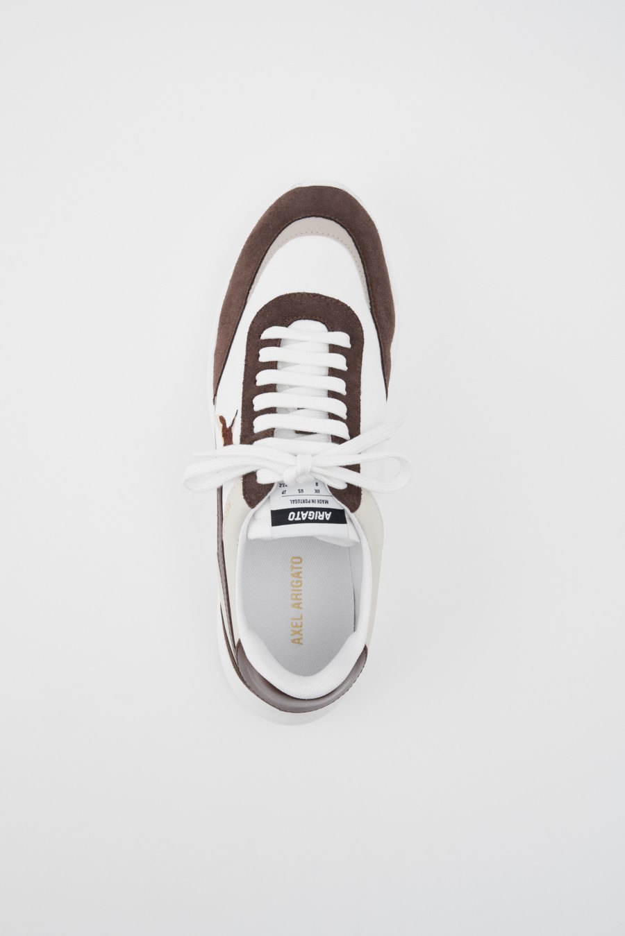 White / Brown Axel Arigato Genesis Stripe B Bird Runner Sneakers Canada | CA4217-83