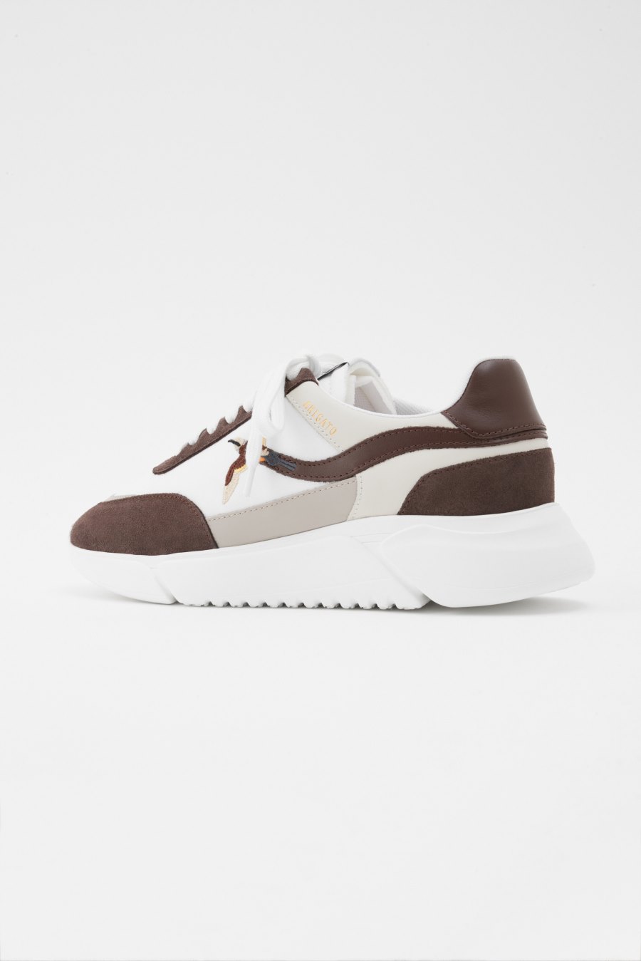 White / Brown Axel Arigato Genesis Stripe B Bird Runner Sneakers Canada | CA5987-91