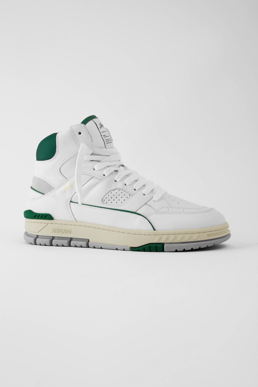 White / Green Axel Arigato Area Hi Sneakers Canada | CA1242-85