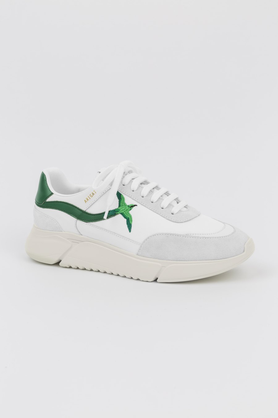 White / Green Axel Arigato Genesis Stripe B Bird Runner Sneakers Canada | CA0569-24