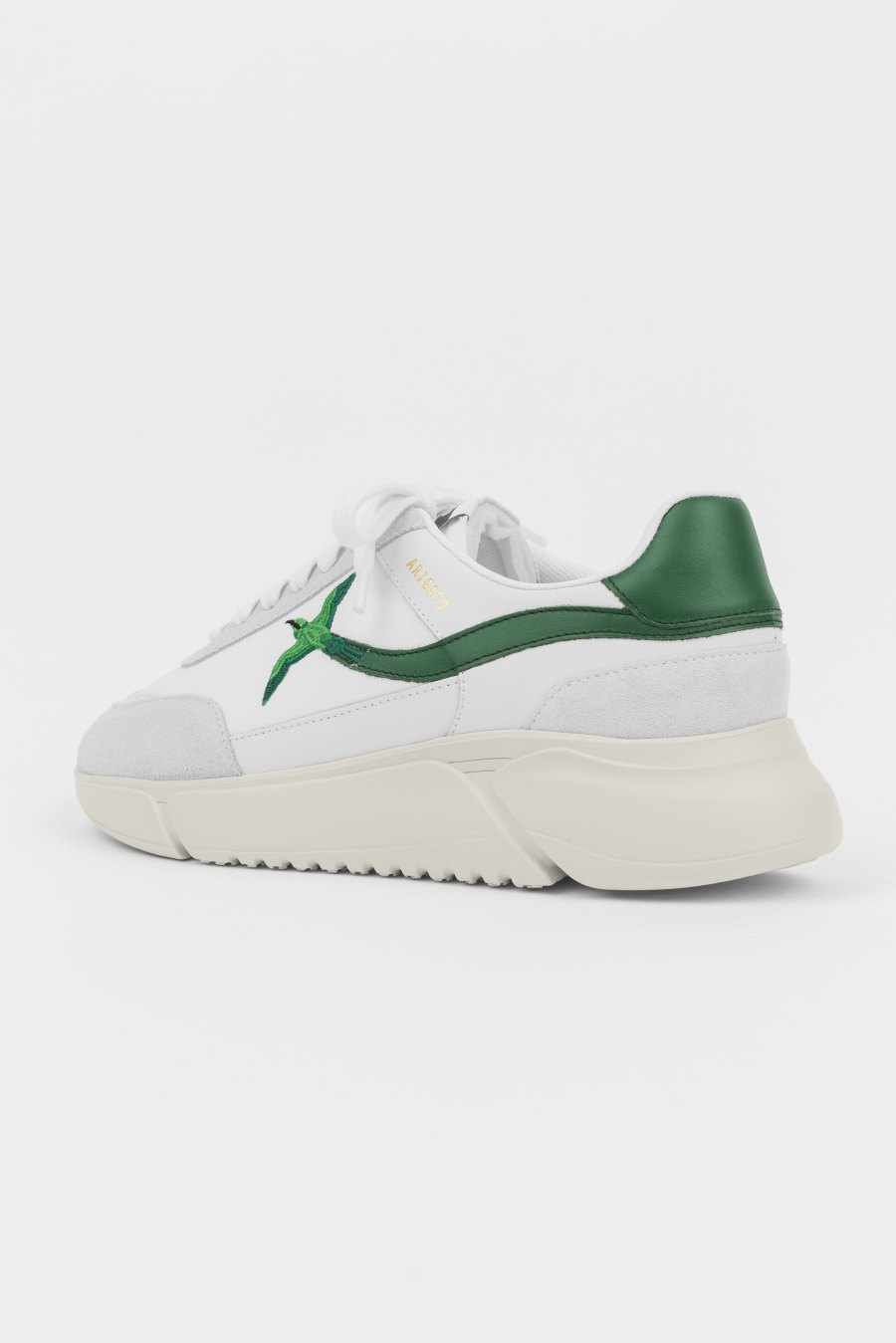 White / Green Axel Arigato Genesis Stripe B Bird Runner Sneakers Canada | CA0569-24