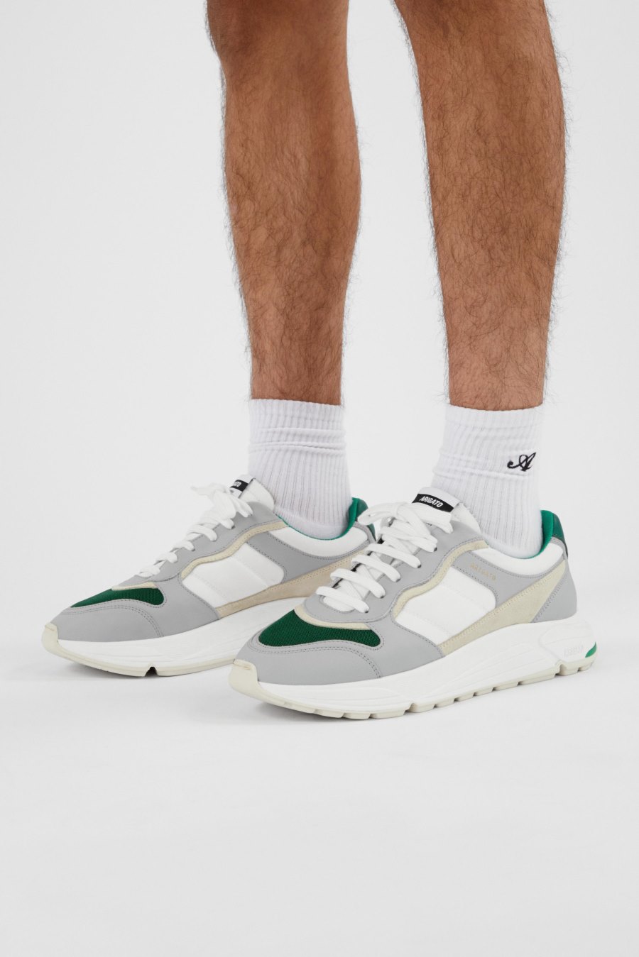 White / Green Axel Arigato Rush Sneakers Canada | CA5098-08