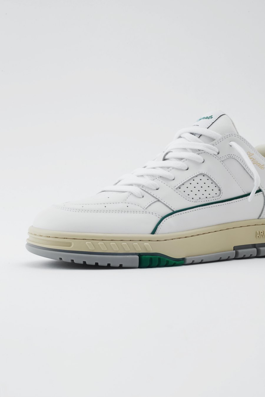 White / Kale Green Axel Arigato Area Lo Sneakers Canada | CA2841-51