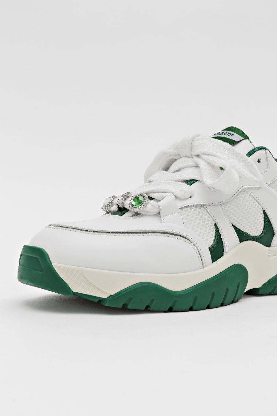 White / Kale Green Axel Arigato Catfish Lo Sneakers Canada | CA4393-07