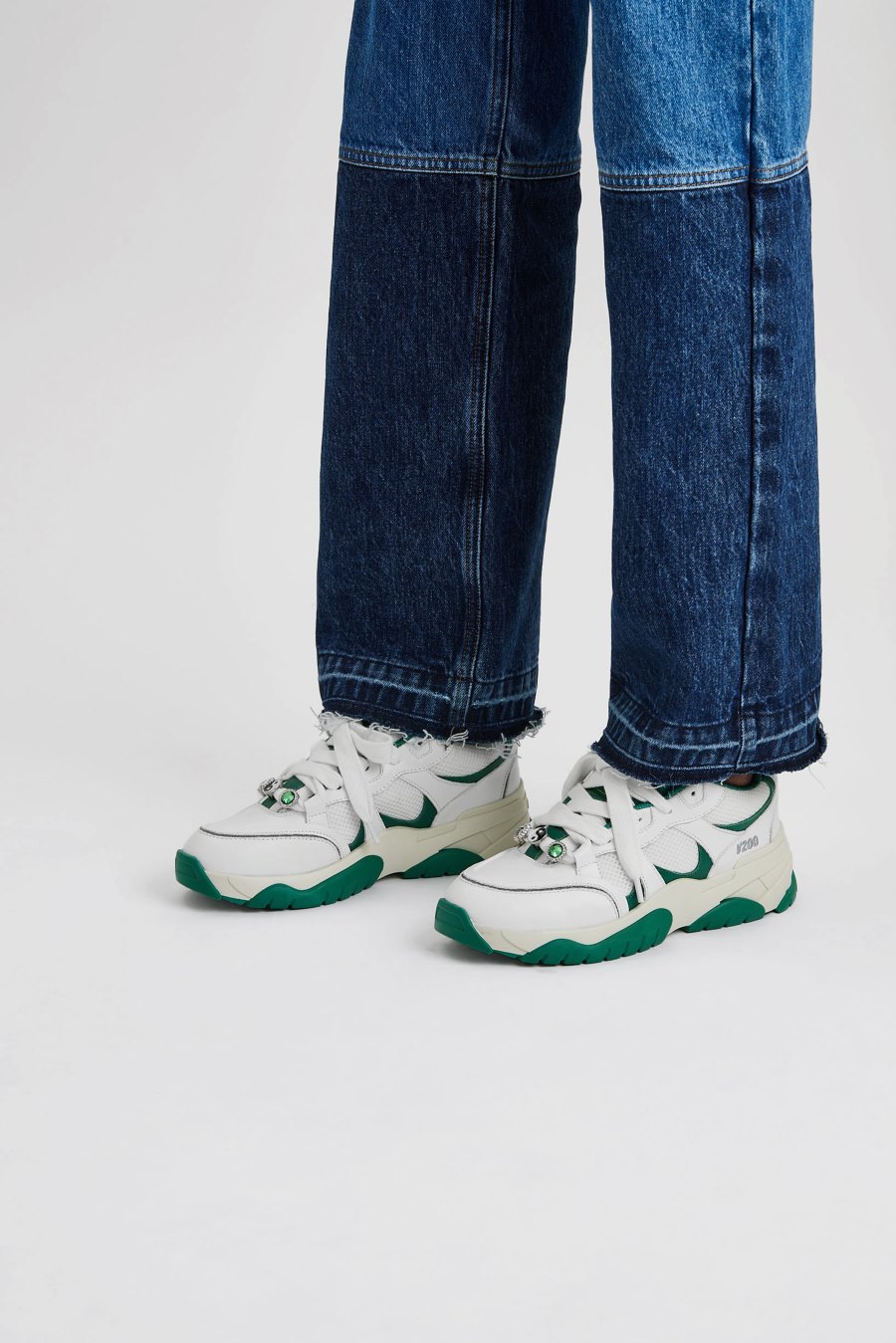 White / Kale Green Axel Arigato Catfish Lo Sneakers Canada | CA4393-07