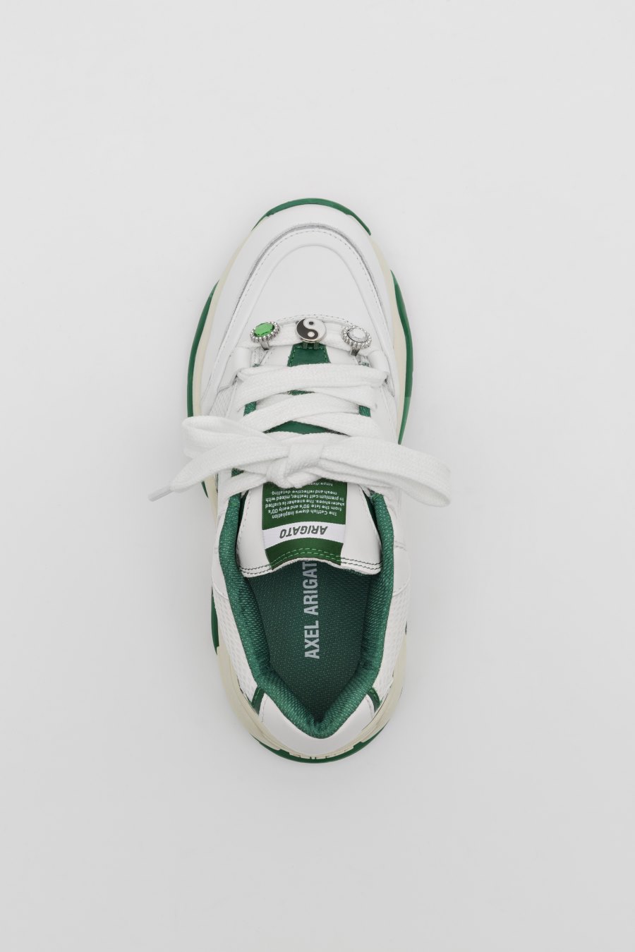 White / Kale Green Axel Arigato Catfish Lo Sneakers Canada | CA4393-07