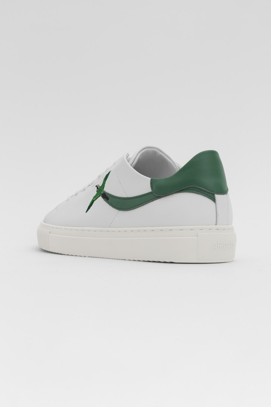 White / Kale Green Axel Arigato Clean 90 Stripe B Bird Sneakers Canada | CA0778-42