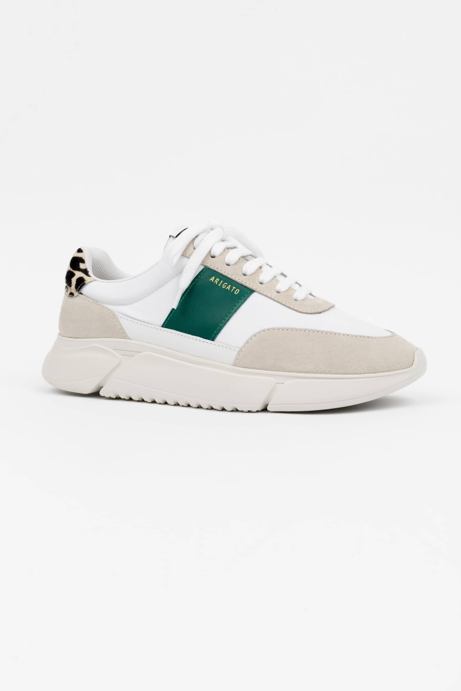 White / Kale Green Axel Arigato Genesis Vintage Runner Sneakers Canada | CA4181-37