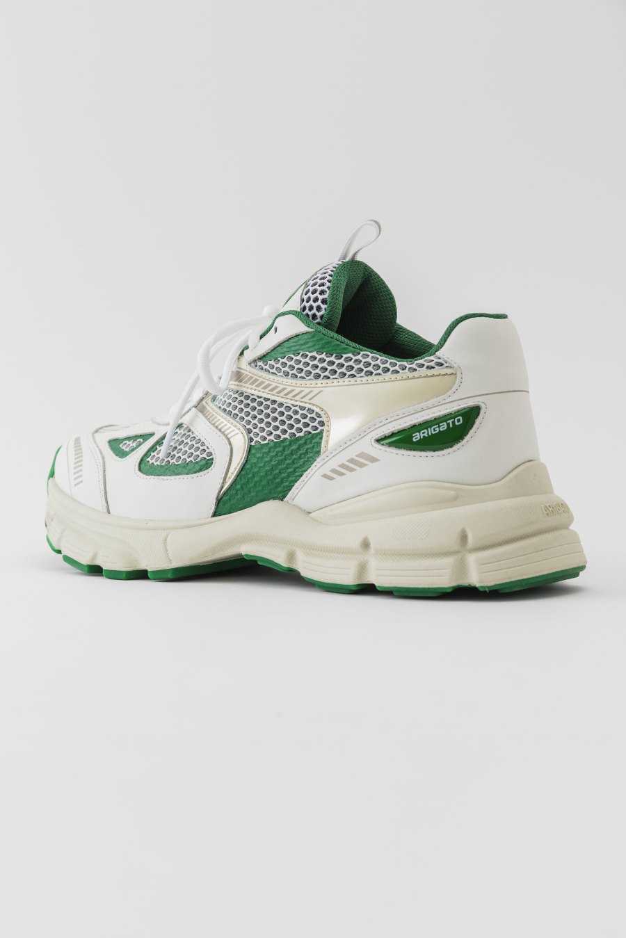 White / Kale Green Axel Arigato Marathon Runner Sneakers Canada | CA4822-93