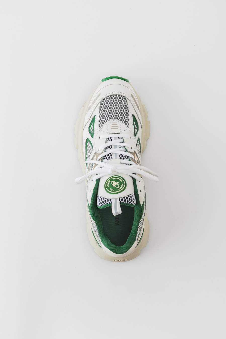 White / Kale Green Axel Arigato Marathon Runner Sneakers Canada | CA4822-93