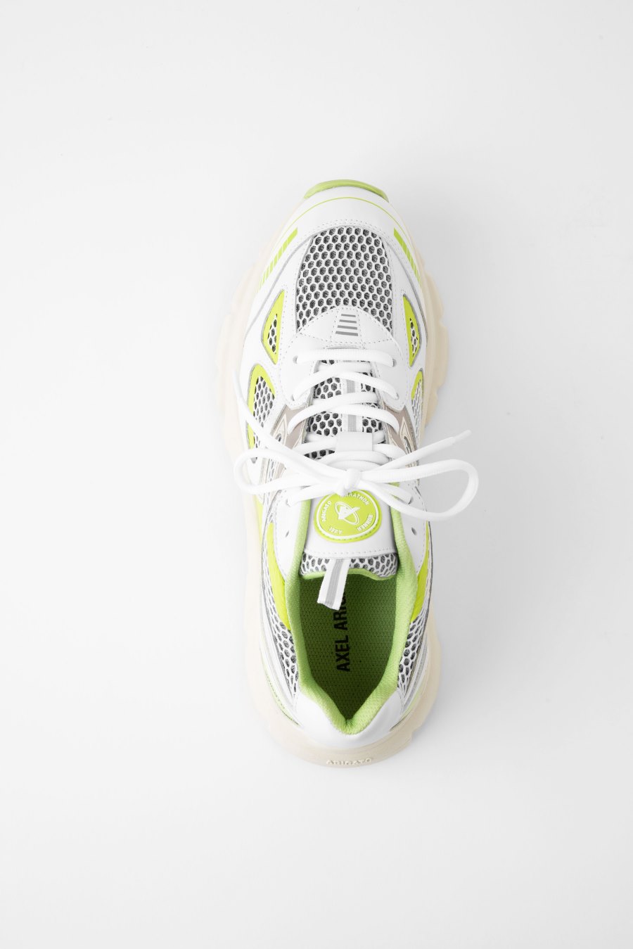 White / Lime Axel Arigato Marathon Runner Sneakers Canada | CA1333-40