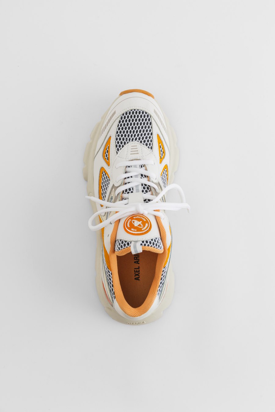 White / Orange Axel Arigato Marathon Runner Sneakers Canada | CA7657-46