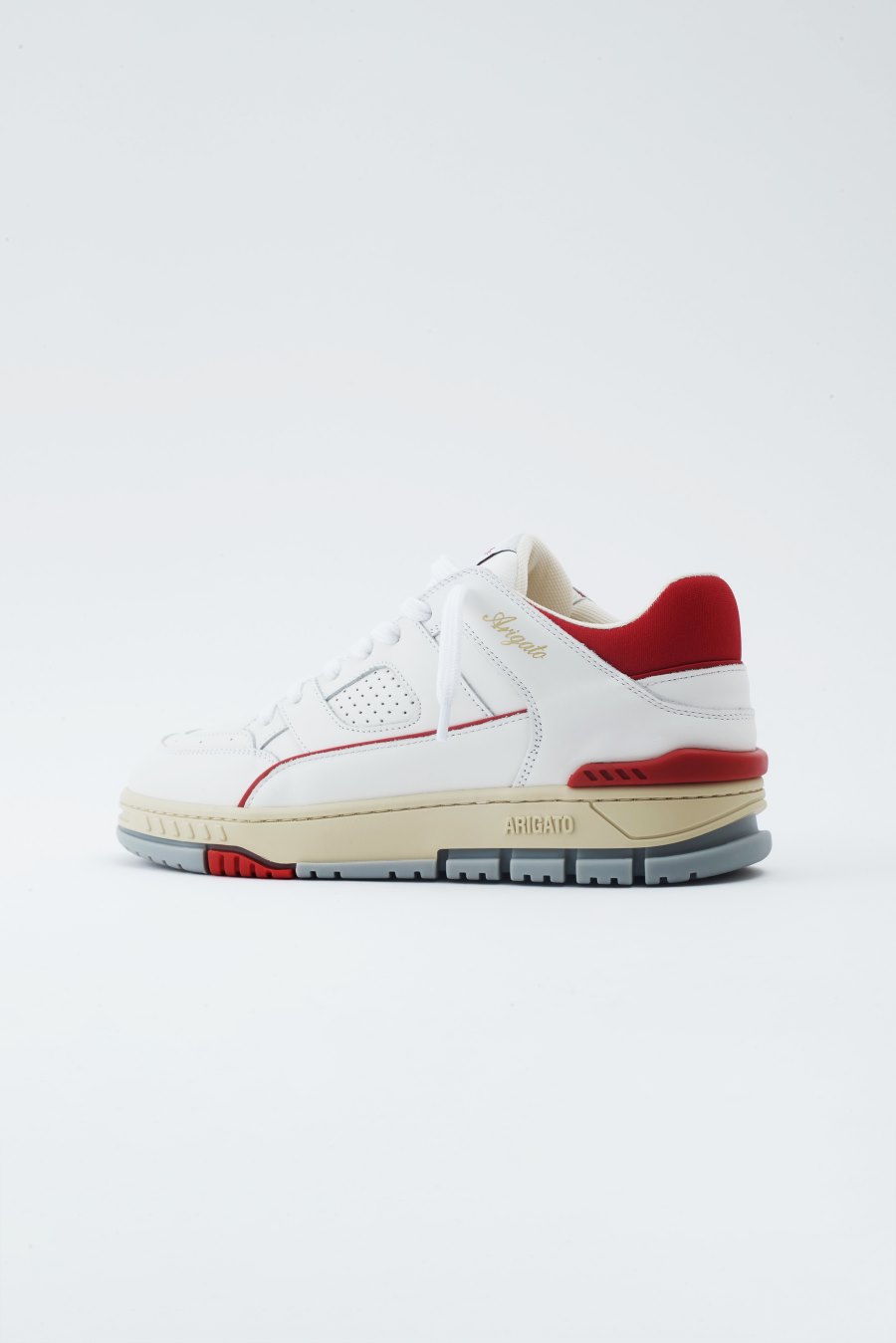 White / Red Axel Arigato Area Lo Sneakers Canada | CA4928-79